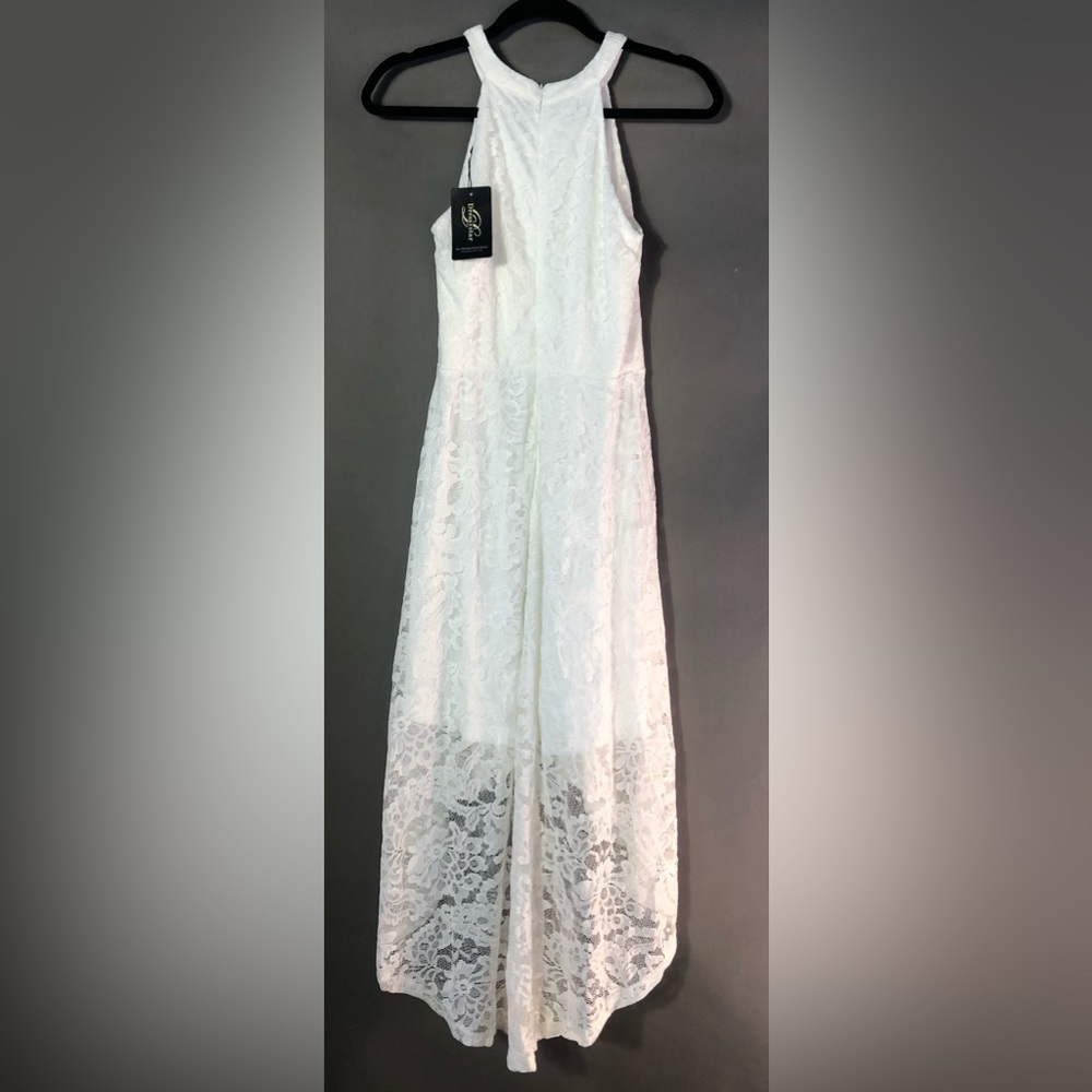 NWT Dressystar Halter Floral Hi-Lo Lace Party Dress Sz Medium - Picture 5 of 8